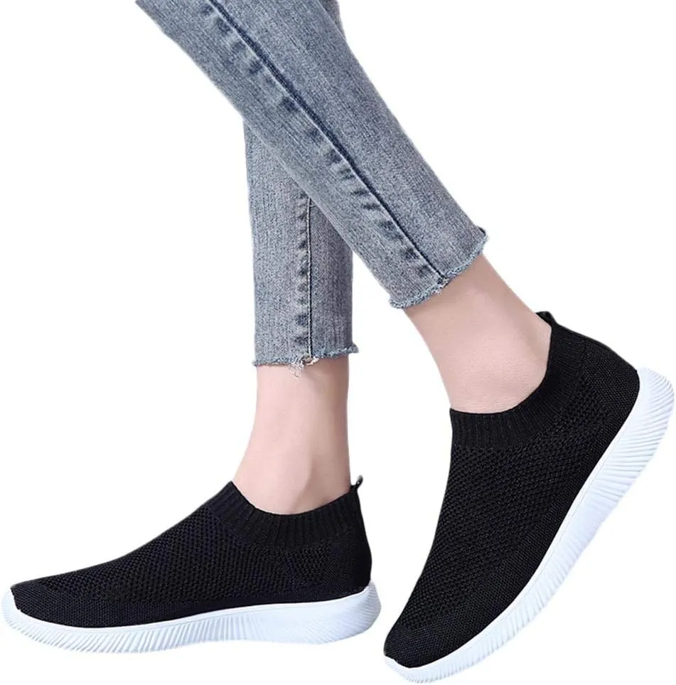 Womens Slip On Walking Shoes Non Slip Running Shoes Tennis Shoes Womens Dressy Casual Black Shoes Women Shoes Sneakers Slip On Tennis Shoe Casual Loafers