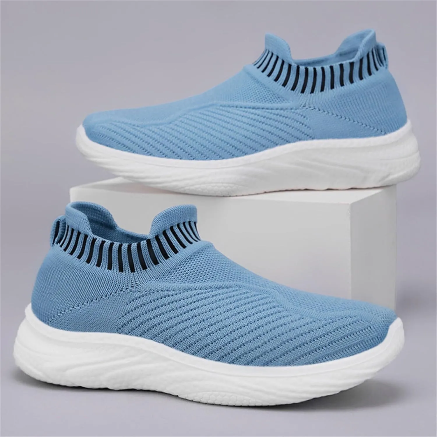 Womens Sneakers Air Cushion Running Shoes Comfortable Tennis Walking Shoes Mesh Breathable Gym Work Lightweight Athletic Sneakers