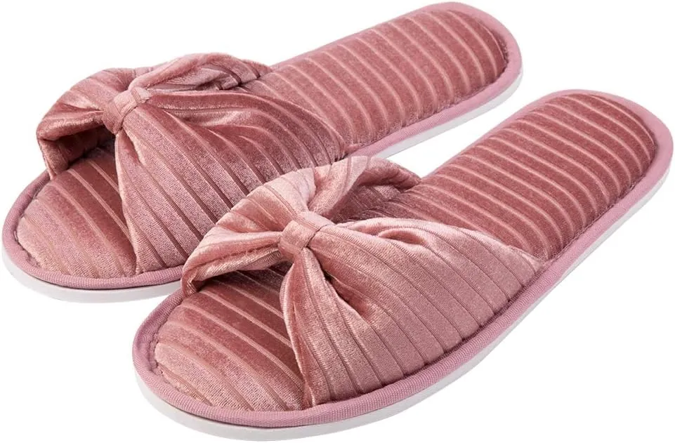 Women's Soft Warm Cushioned Fluffy Slides Home Slippers with Water Resistant Anti-Skid Sole