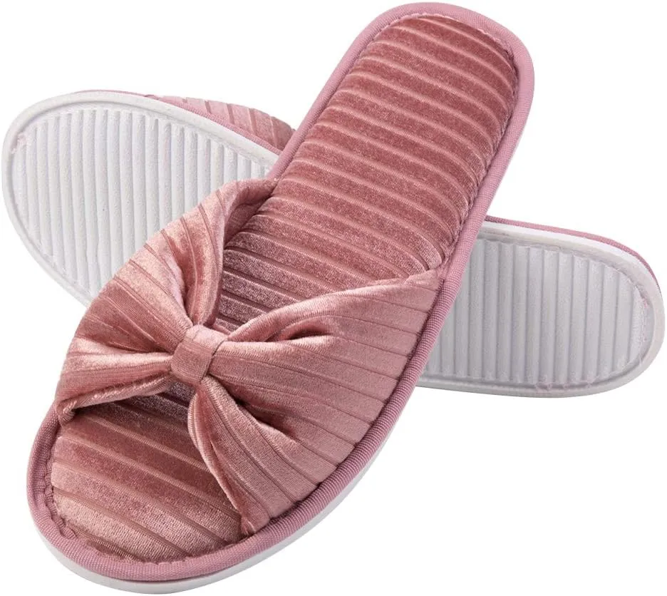 Women's Soft Warm Cushioned Fluffy Slides Home Slippers with Water Resistant Anti-Skid Sole