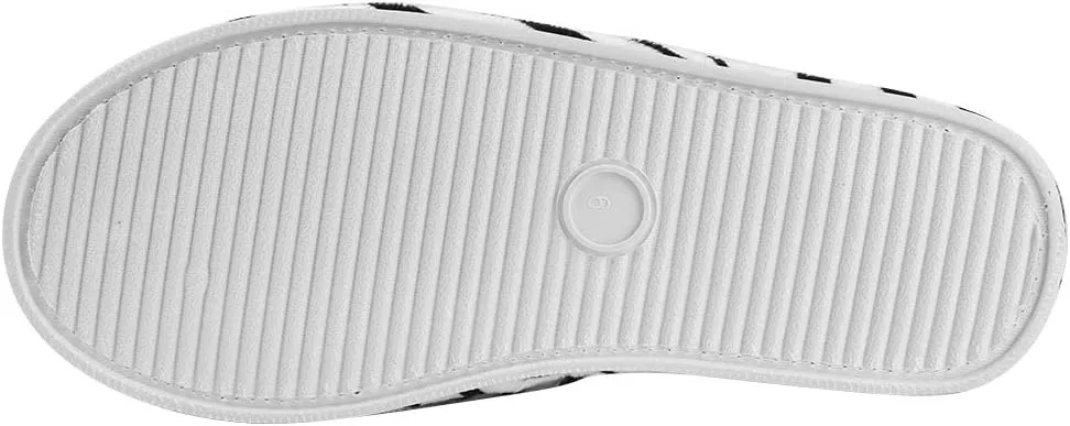 Women's Soft Warm Cushioned Fluffy Slides Home Slippers with Water Resistant Anti-Skid Sole