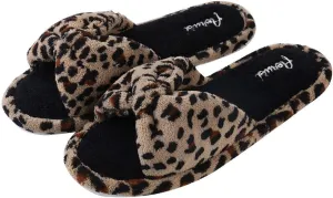 Women's Soft Warm Cushioned Fluffy Slides Home Slippers with Water Resistant Anti-Skid Sole