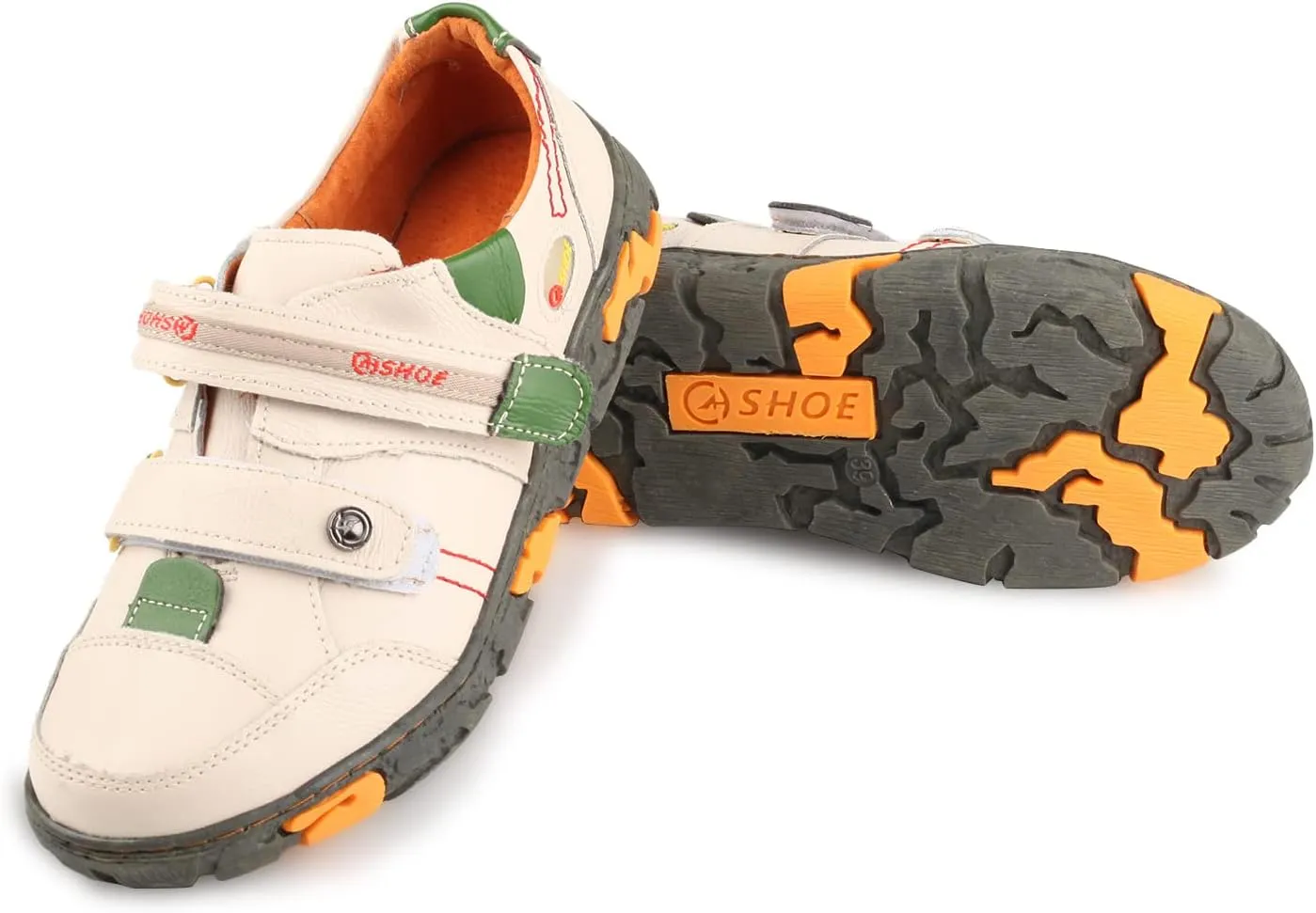 Women's Walking Leather Shoes Hook and Loop Casual Shoes