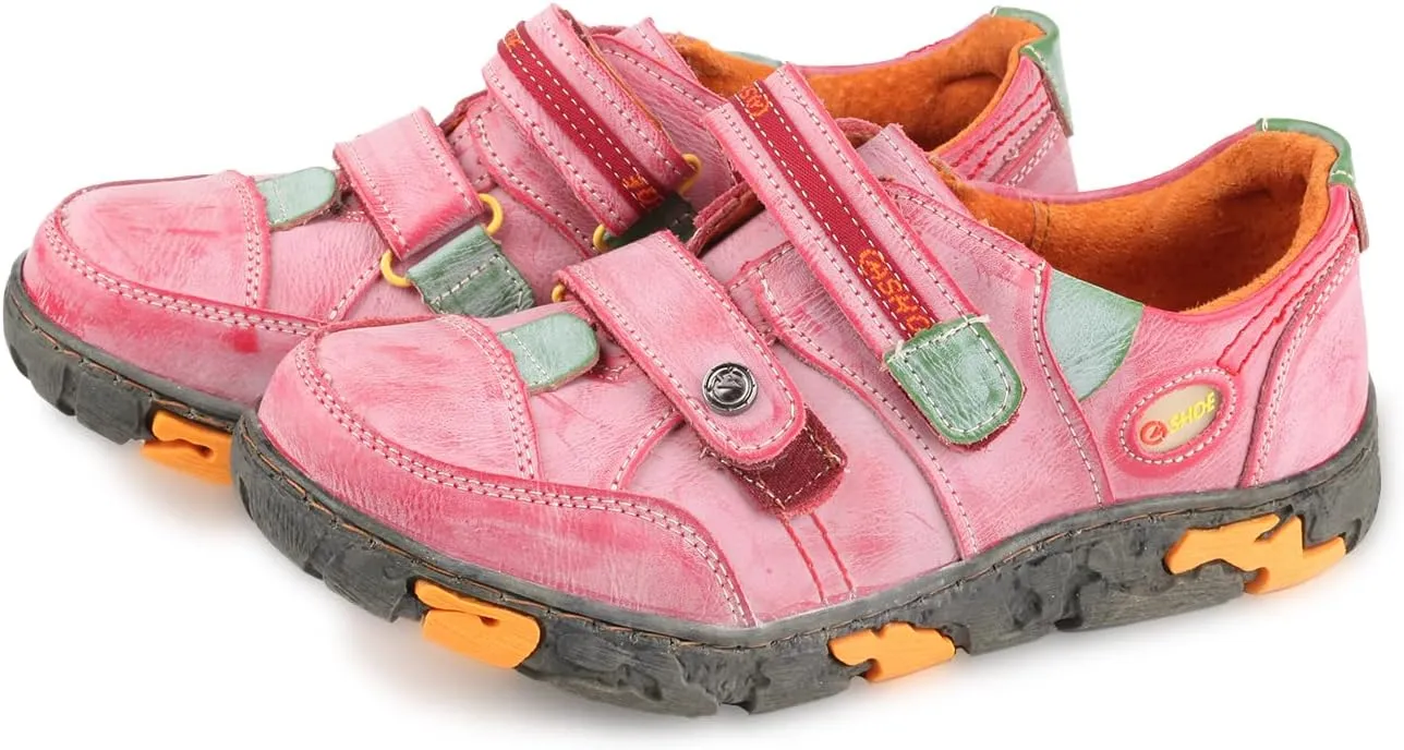 Women's Walking Leather Shoes Hook and Loop Casual Shoes