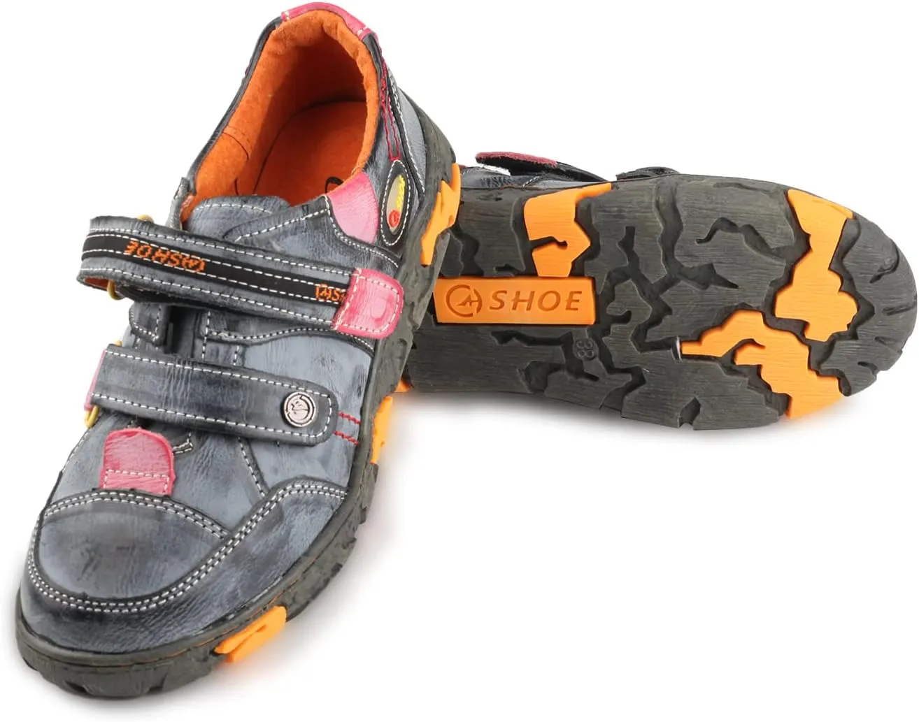 Women's Walking Leather Shoes Hook and Loop Casual Shoes