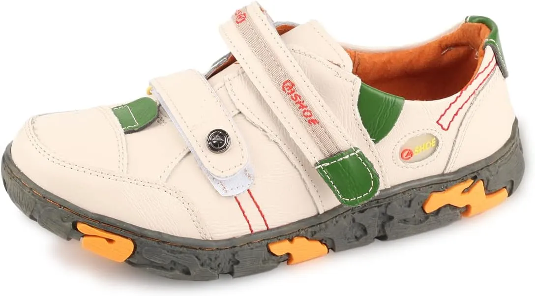 Women's Walking Leather Shoes Hook and Loop Casual Shoes