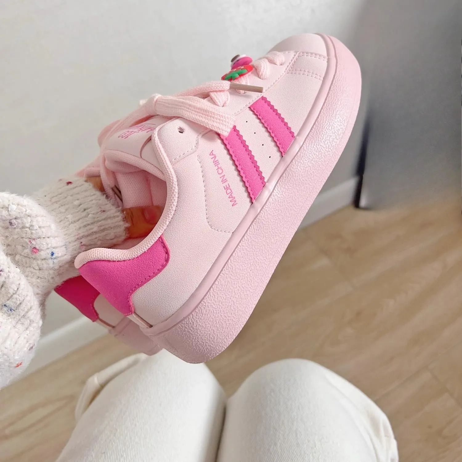 Y2K Pink Strawberry Women's Sneakers Chunky Cute Summer Casual Shoes for Versatile Style Daywear Travel