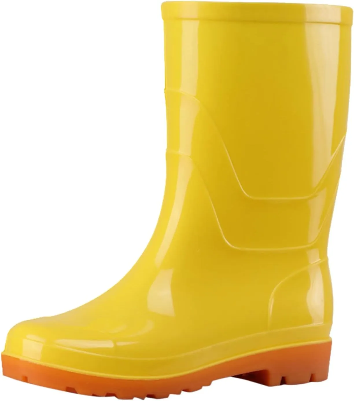 Yellow Rain Boots Womens Women Mid Calf Rain Boots Waterproof Rubber Boots Short Garden Shose Comfortable Rain Shoes