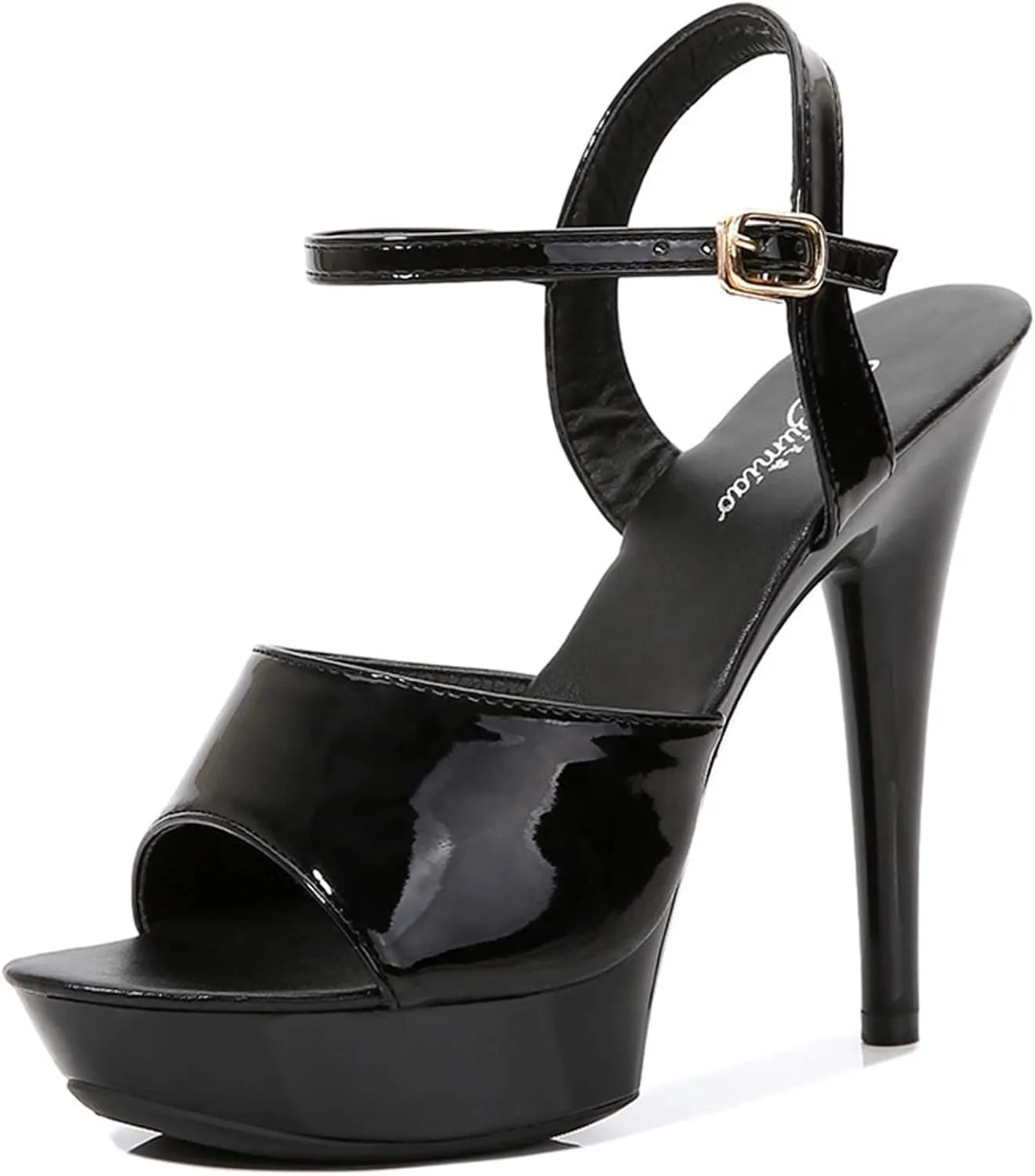YIYA Women's Ankle Strap High Heel Sandals with Platform Peep Toe Stiletto Shoes Bride Pumps Wedding Party Dress Shoes
