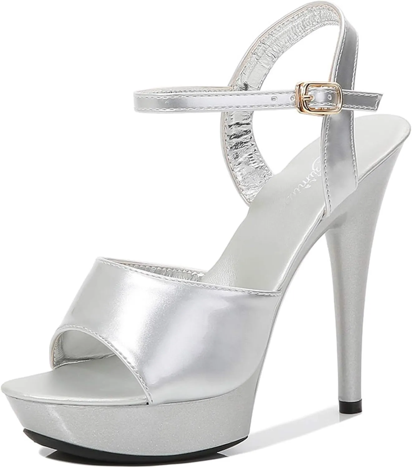 YIYA Women's Ankle Strap High Heel Sandals with Platform Peep Toe Stiletto Shoes Bride Pumps Wedding Party Dress Shoes