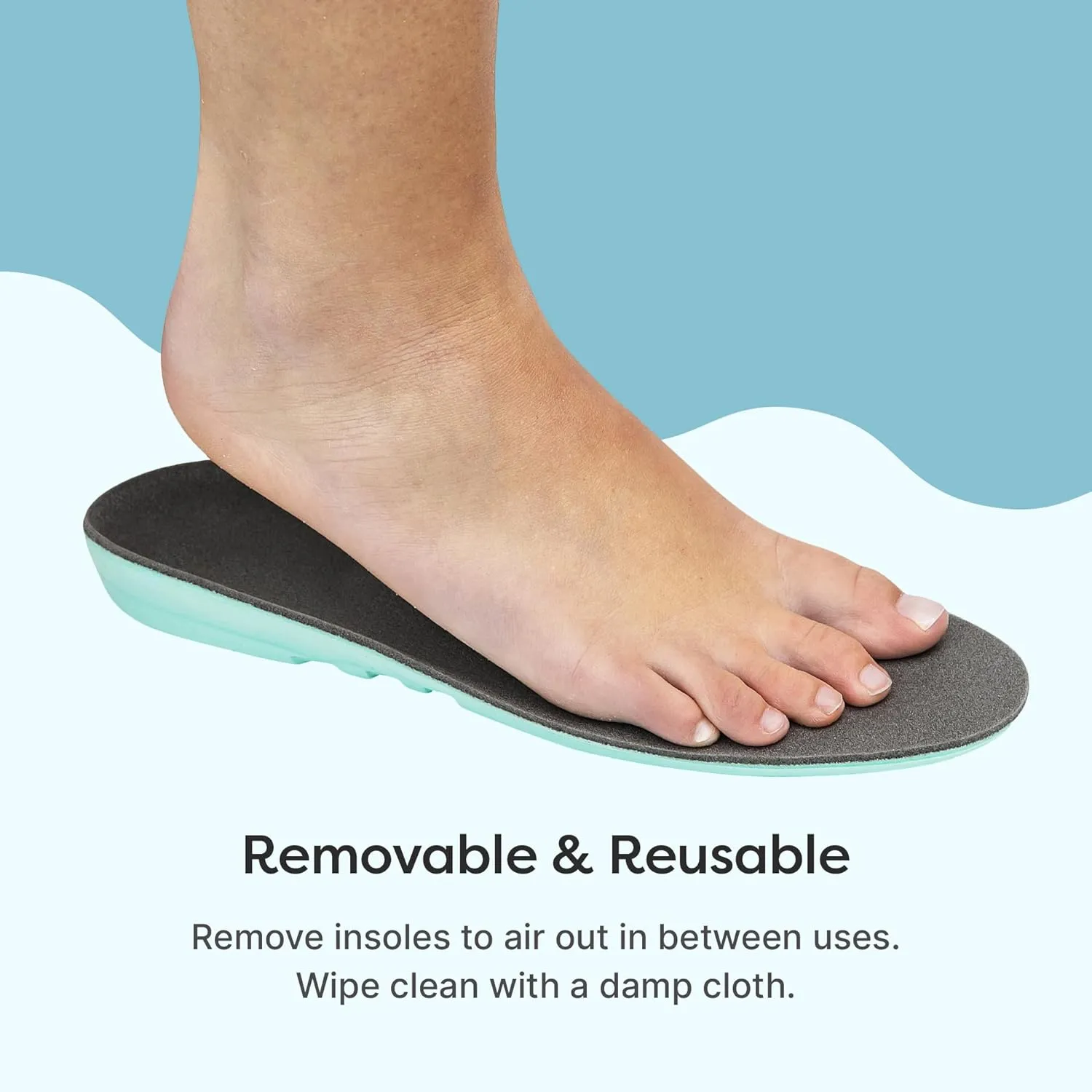 ZenToes Diabetic Cushioned Insoles for Men and Women, Shock Absorbing Plastazote Foam Pads for Plantar Fasciitis, Metatarsalgia, Morton's Neuroma Relief - 1 Pair (M10/W11.5)